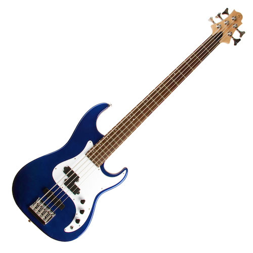 Greg Bennett CR1-5 blue 5 string bass